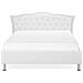 Letto Matrimoniale Con Contenitore In Pelle Sintetica Bianca 140x200cm Metz - Foto miniatura 20