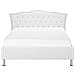 Letto Matrimoniale Con Contenitore In Pelle Sintetica Bianca 140x200cm Metz - Foto miniatura 25