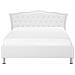 Letto Matrimoniale Con Contenitore In Pelle Sintetica Bianca 140x200cm Metz - Foto miniatura 14