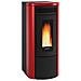 Stufa a Pellet Costanza Idro Potenza Termica 17 kW 487 m3 Riscaldabili Colore Bordeaux - Foto miniatura 1