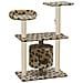 Albero Per Gatti E Tiragraffi Sisal 95 Cm Zampe Stampate Beige - Foto miniatura 2