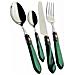Posate Oxford , Set 75 Pz. - Verde Argento - Foto miniatura 1