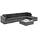 Set Divani Da Giardino 17 Pz In Polyrattan Grigio - Foto miniatura 1