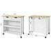 Penisola Cucina Piano Di Lavoro Per Cucina Con 2 Cassetti A 2 Ripiani L100*p60*a94cm, Fkw74-wn - Foto miniatura 2