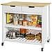 Penisola Cucina Piano Di Lavoro Per Cucina Con 2 Cassetti A 2 Ripiani L100*p60*a94cm, Fkw74-wn - Foto miniatura 3