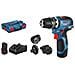 06019H3000 Avvitatore a Batteria, 12 V, Nero - Foto miniatura 1