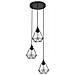 Lampadario Con Design Diamante Nero 3 Lampadine E27 - Foto miniatura 2