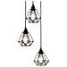 Lampadario Con Design Diamante Nero 3 Lampadine E27 - Foto miniatura 1