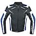 Moto Giacca Pelle Motociclismo Sport Gilet Estraibile Protezioni Ce Blu Xxl - Foto miniatura 1