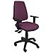 Crespo Piqueras E Modello 14s-chaise Ergonomica Da Ufficio Con Meccanismo Sincro Regolabile In Altezza E Ruote In Nylon-siège E Schienale Imbottiti In Tessuto Bali (bracci Regolabili In Altezza), Tessuto, Marrone, 109x46x46 Cm - Foto miniatura 2