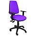 Crespo Piqueras E Modello 14s-chaise Ergonomica Da Ufficio Con Meccanismo Sincro Regolabile In Altezza E Ruote In Nylon-siège E Schienale Imbottiti In Tessuto Bali (bracci Regolabili In Altezza), Tessuto, Marrone, 109x46x46 Cm - Foto miniatura 3