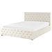 Letto Una Piazza E Mezzo Velluto Beige 160 X 200 Amiens - Foto miniatura 9