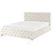 Letto Una Piazza E Mezzo Velluto Beige 160 X 200 Amiens - Foto miniatura 7