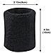 Sweatband Polso Sweatband 2 Pack 4 Pollici Sport Parasudore Wristband Morbido Cotone Addensare Per Tennis Ginnastica Calcio Basket Correre Sport Atletici (nero)  - Foto miniatura 3