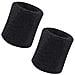 Sweatband Polso Sweatband 2 Pack 4 Pollici Sport Parasudore Wristband Morbido Cotone Addensare Per Tennis Ginnastica Calcio Basket Correre Sport Atletici (nero)  - Foto miniatura 1