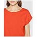 Signore Di Donne Della Spalla Esteso Tee Base Capsleeves Shortsleeve T-shirt Top Con Girocollo Bloodorange Xs - Foto miniatura 4