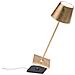 Lampada A Led Da Tavolo Poldina Pro Foglia Oro Ricaricabile E Dimmerabile Con Batteria Fino A 12 Ore - Foto miniatura 4