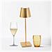 Lampada A Led Da Tavolo Poldina Pro Foglia Oro Ricaricabile E Dimmerabile Con Batteria Fino A 12 Ore - Foto miniatura 2