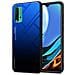 Custodia Compatibile Con Xiaomi Redmi 9t / Poco M3 In Blu - Nero - Coperchio Protettivo Bicolore In Vetro Temperato E Silicone Tpu - Foto miniatura 1