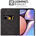 Custodia Compatibile Con Samsung Galaxy A10s In Blu Scuro Marrone - Coperchio Protettiva Con Chiusura Magnetica, Funzione Stand E Tasca Per Le Carte - Foto miniatura 4