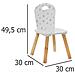 Sedie Per Bambini, Bianco In Stelle Grigie - Foto miniatura 5