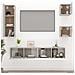 Set Di Mobili Porta Tv 5 Pz Grigio Cemento In Legno Multistrato - Foto miniatura 2