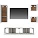 Set Di Mobili Porta Tv 5 Pz Grigio Cemento In Legno Multistrato - Foto miniatura 5