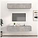 Mobili Tv 4 Pz Grigio Cemento 80x30x30 Cm In Legno Multistrato - Foto miniatura 1