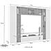Parete Attrezzata Gilberto, Set Salotto Porta Tv A 3 Ante, Mobile Soggiorno Multiuso, 100% Made In Italy, Cm 270x35h210, Bianco Lucido E Rovere - Foto miniatura 3
