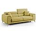 Fusion Divano Lineare In Tessuto Smacchiabile T05 Giallo - Foto miniatura 1
