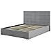 Letto Contenitore Velluto Lorient 140 X 200 Cm Grigio Chiaro - Foto miniatura 7