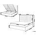 Letto Matrimoniale Contenitore Velluto Bianco Sporco 140 X 200 Cm Lubbon - Foto miniatura 8