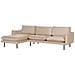 Divano Angolare 4 Posti Vinterbro Velluto Beige Lato Destro - Foto miniatura 7