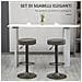 Set 2 Sgabelli Da Bar Girevoli Con Poggiapiedi E Altezza Regolabile, 35x36x64-85cm, Grigio - Foto miniatura 4