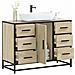 Mobile Lavabo Bagno Rovere Sonoma 60x30x60 Cm Legno Multistrato - Foto miniatura 1