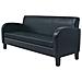 Lusso Casadino -  Divano A 3 Posti In Pelle Sintetica Nero - Foto miniatura 2
