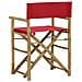 Sedie Da Regista Pieghevoli 2 Pz Rosse In Bambù E Tela - Foto miniatura 5