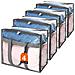 Set 4 Sacchetti Trasparenti In Pvc 45x38x23 Cm Con Cerniere E Manici Rinforzati - Foto miniatura 1
