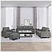 Set di Divani 4 pz con Cuscini Grigio Scuro in Tessuto - Foto miniatura 2