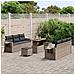 Set di Divani da Giardino  9 Pezzi con Cuscini Grigio Rattan PE Acacia, Set di Mobili da Giardino  3 Pezzi con Cuscini Grigio Rattan PE Acacia - Foto miniatura 3