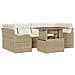 Set Divano da Giardino 7 Pezzi con Cuscini Beige in Rattan Polietilene, Divano da Giardino per 2 Persone con Cuscini Beige in Rattan Polietilene - Foto miniatura 1