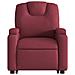 Poltrona Alzapersona Massaggiante Elettrica Rosso Vino Tessuto - Foto miniatura 9