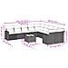 Set Divani da Giardino 11 pz con Cuscini in Polyrattan Nero - Foto miniatura 3