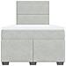 Giroletto a Molle con Materasso Grigio Chiaro 120x200cm Velluto - Foto miniatura 6
