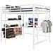 Letto Soppalco 140x200 Con Scrivania, Cassetti, Led E Prese Integrate - Foto miniatura 1