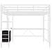 Letto Soppalco 140x200 Con Scrivania, Cassetti, Led E Prese Integrate - Foto miniatura 2