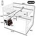 Letto Soppalco 140x200 Con Scrivania, Cassetti, Led E Prese Integrate - Foto miniatura 3
