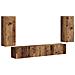 Set mobile TV 4 pcs Legno vecchio Legno multistrato - Foto miniatura 1