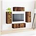 Set mobile TV 4 pcs Legno vecchio Legno multistrato - Foto miniatura 4