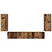 Set mobile TV 4 pcs Legno vecchio Legno multistrato - Foto miniatura 8